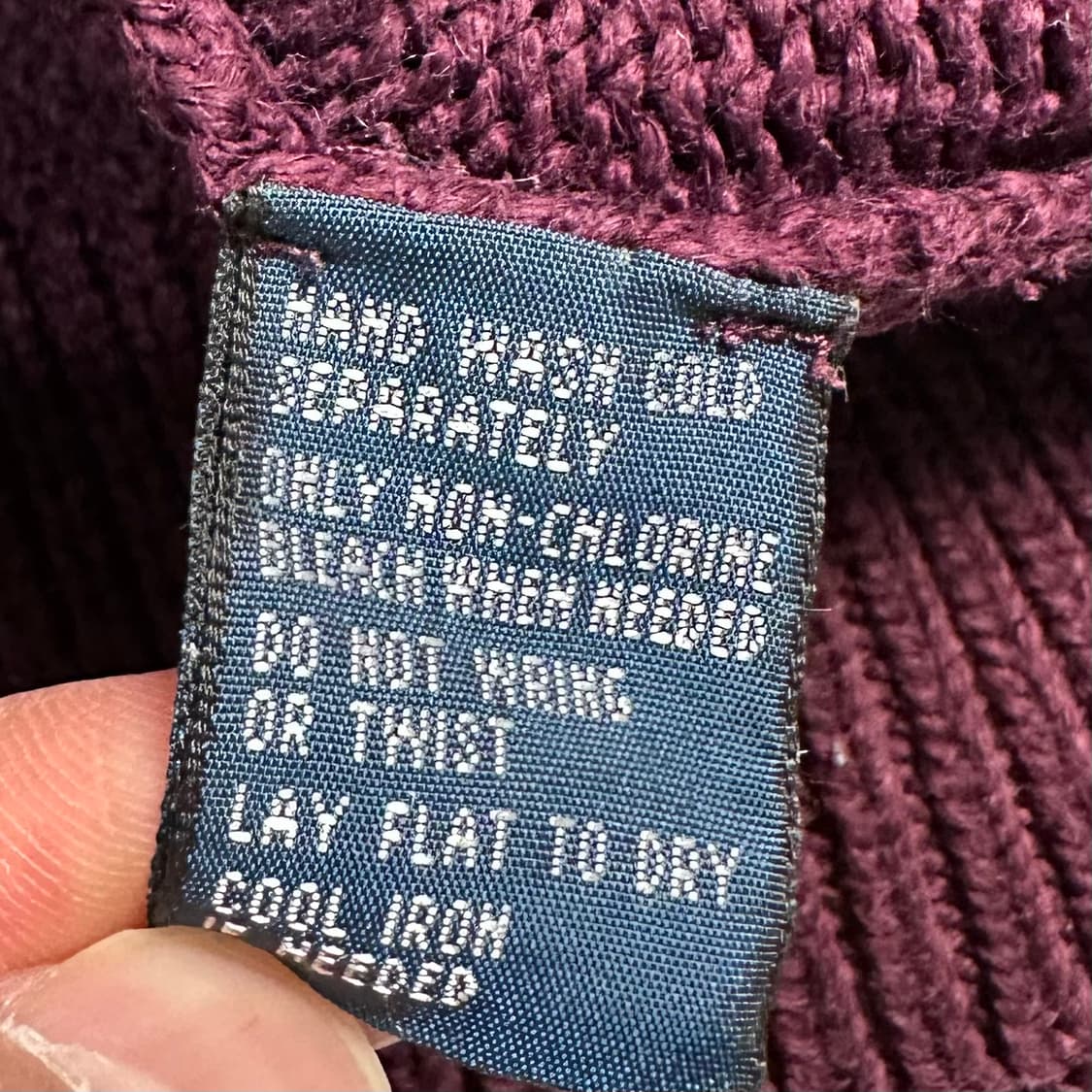 폴로 랄프로렌 버건디 니트 반집업 상품이미지6