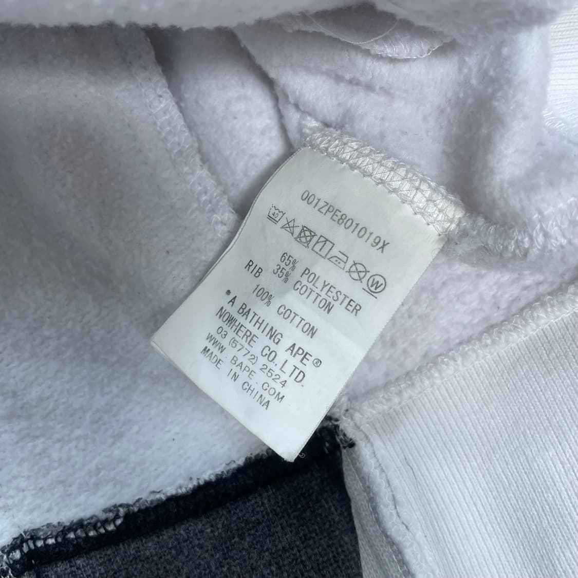 베이프 Bape 샤크 더블 지퍼 후드집업 화이트 상품이미지6