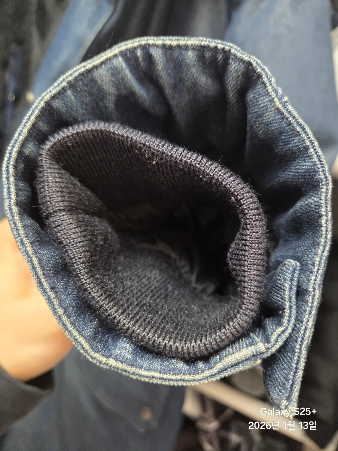 이브살로몬 데님패딩 내피 토끼털 상품이미지9