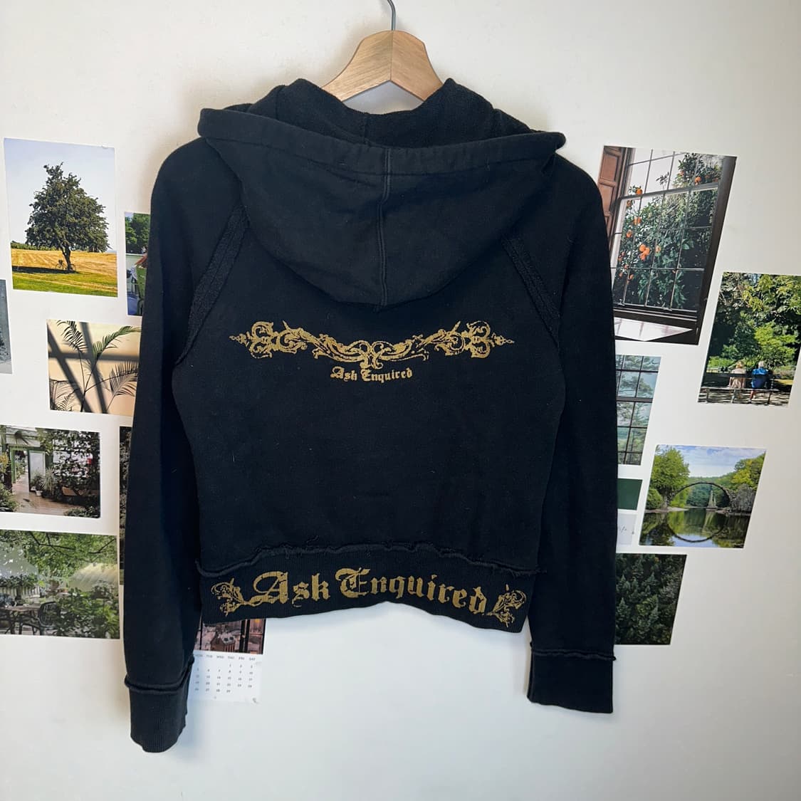 Black gold punk hood zipup 상품이미지4