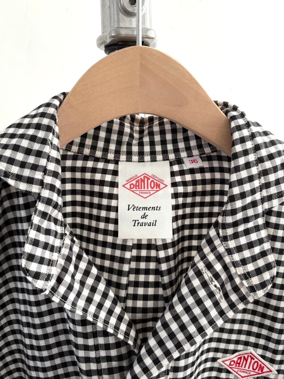 DANTON 단톤 깅엄체크 투포켓 셔츠 원피스 상품이미지3