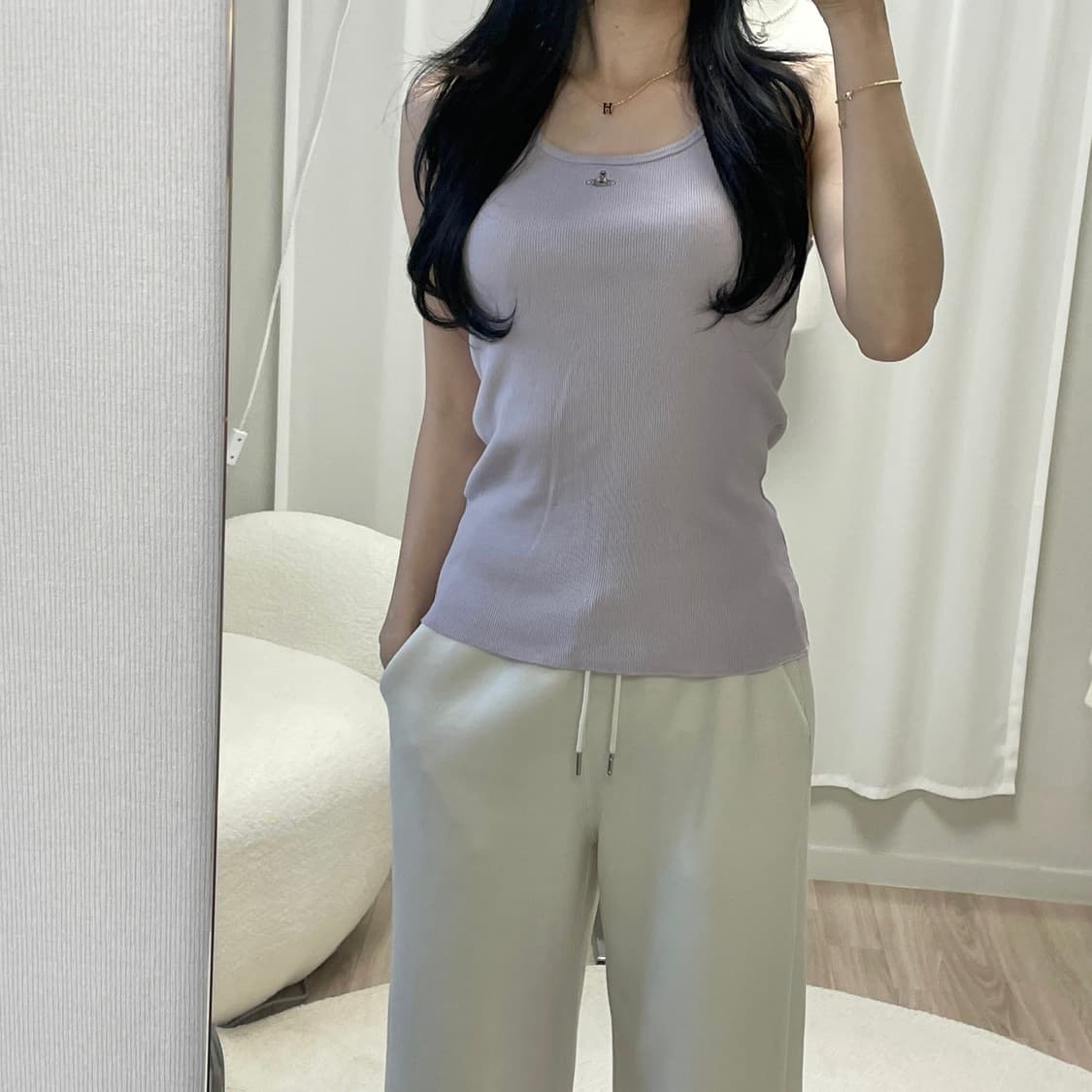비비안웨스트우드 코튼 슬리브리스 탱크탑 상품이미지4