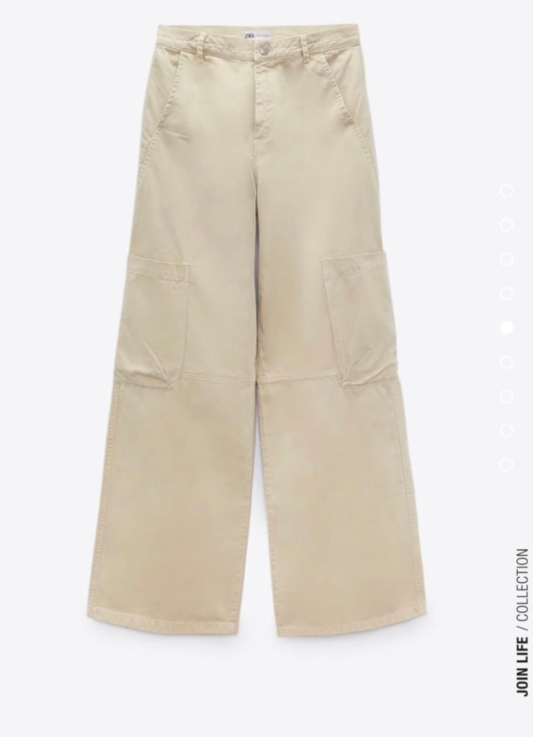 자라 진스 와이드 레그 카고 샌드 상품이미지3