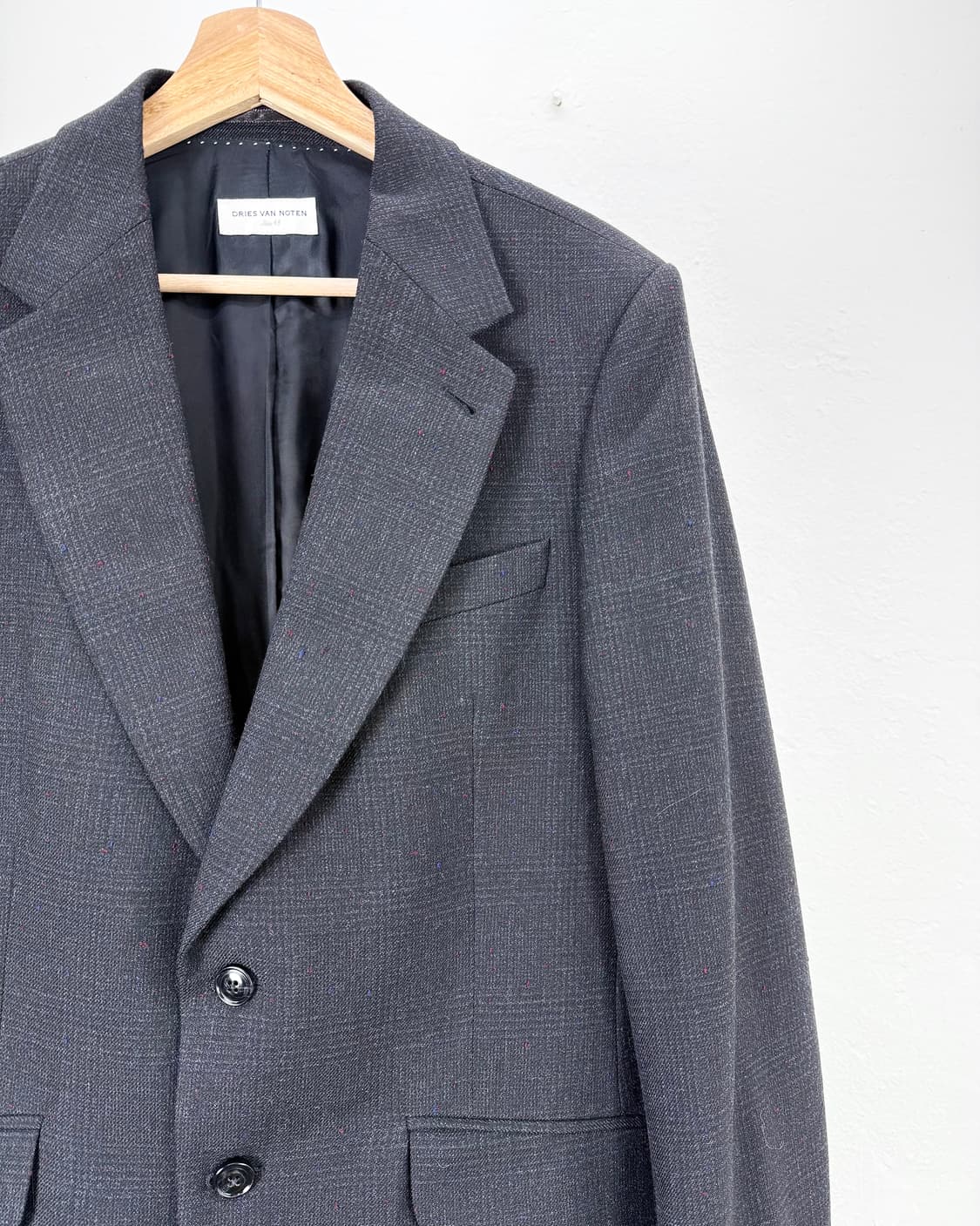 드리스반노튼 블랙 부클레 싱글 브레스티드 블레이저 자켓 상품이미지3