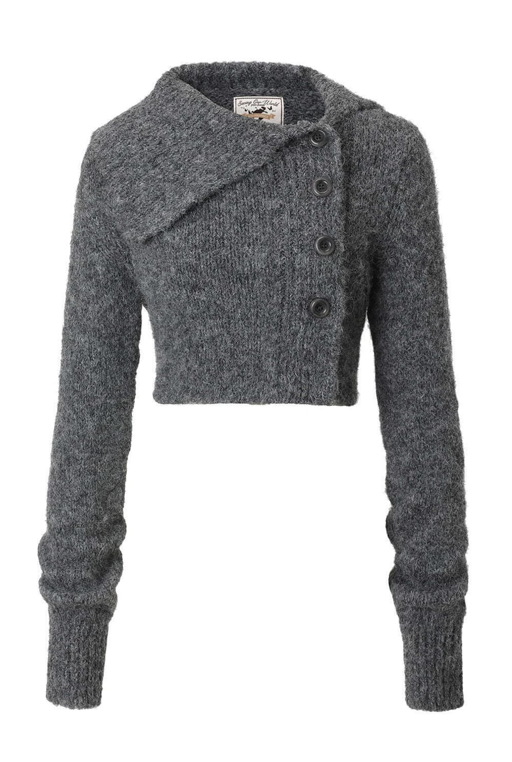 쓰리타임즈 아몬드 가디건 그레이 S 상품이미지2