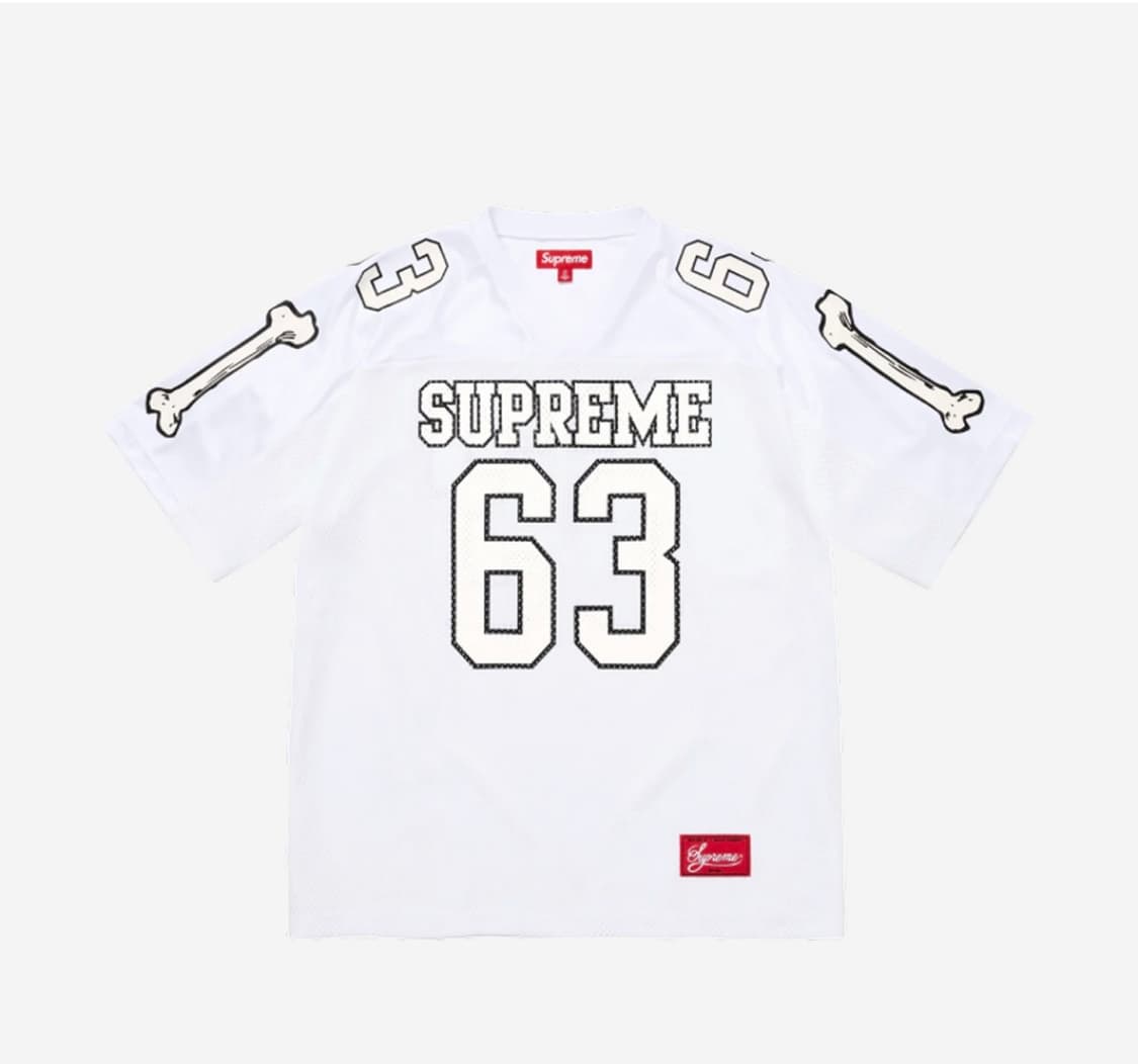 슈프림 본 풋볼 저지 화이트 L 상품이미지1