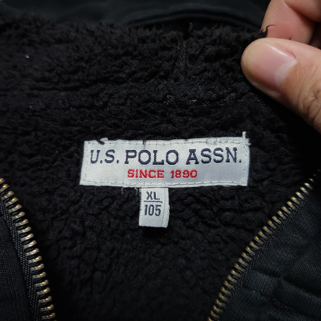 U.S. POLO US폴로 뽀글이안감 후드집업 블랙 (XL/105) 상품이미지4
