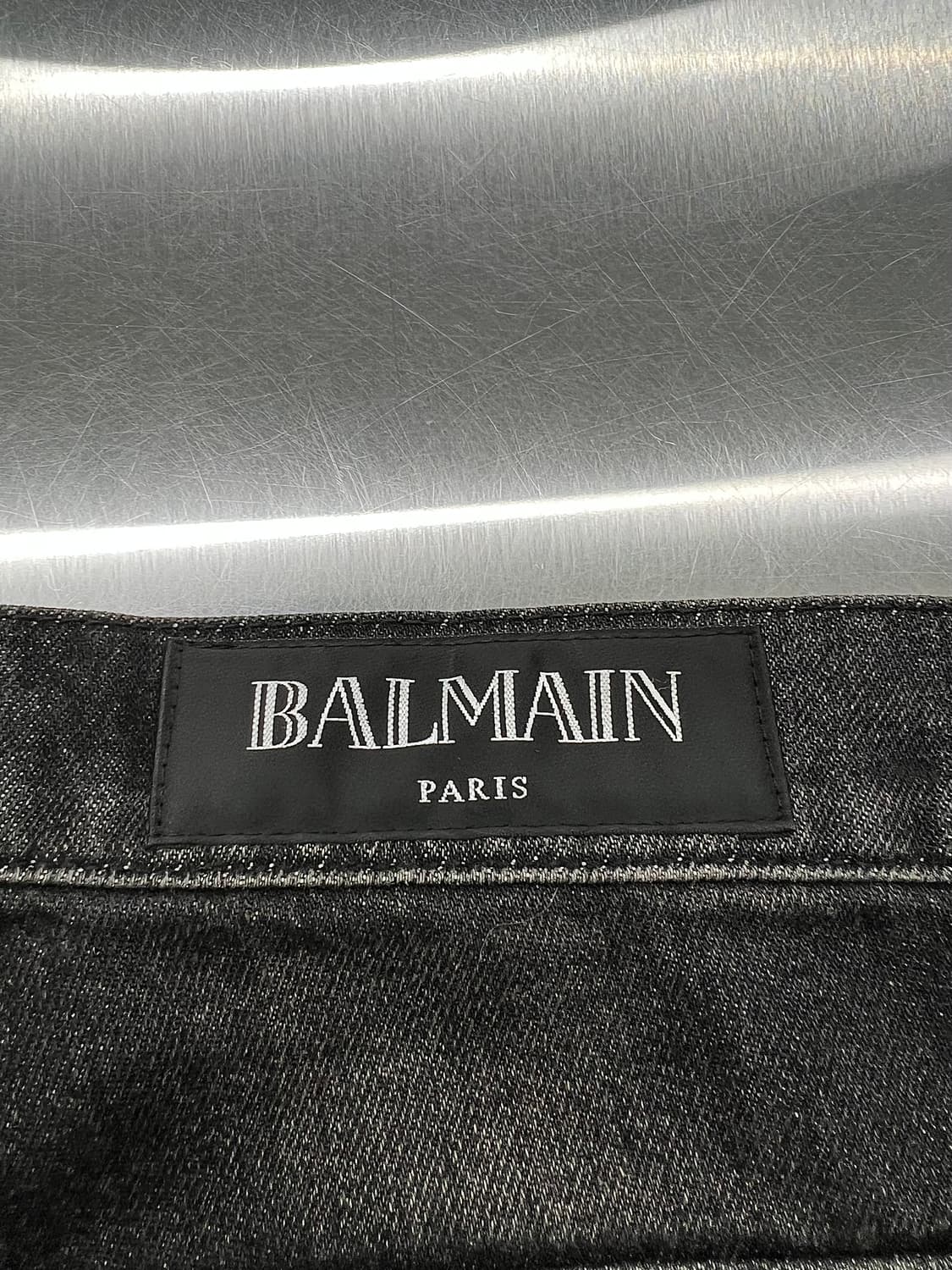 발망 페이 디드 리브 슬림 바이커 데님 팬츠 상품이미지7