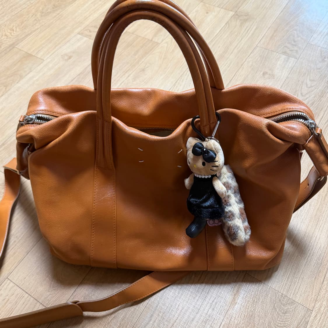 마르지엘라 브라운 레더 보스턴백 상품이미지2