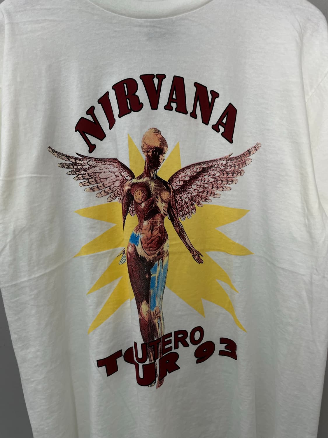 빈티지 너바나 밴드 1993 월드투어 반팔 H2549 상품이미지3