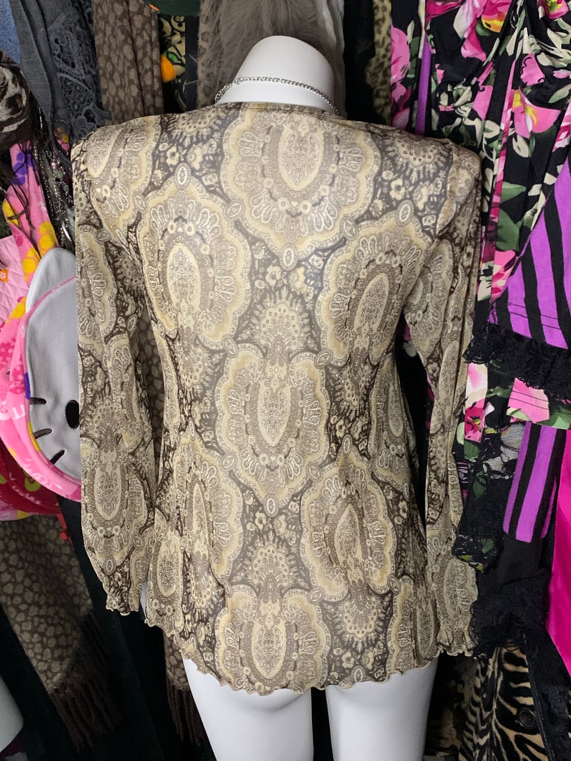 브라운 오리엔탈 모리 리본블라우스 상품이미지4