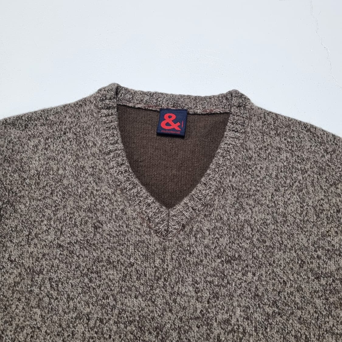 빈티지 DOLCE & GABBANA 투톤 V넥 니트 - 48 상품이미지4