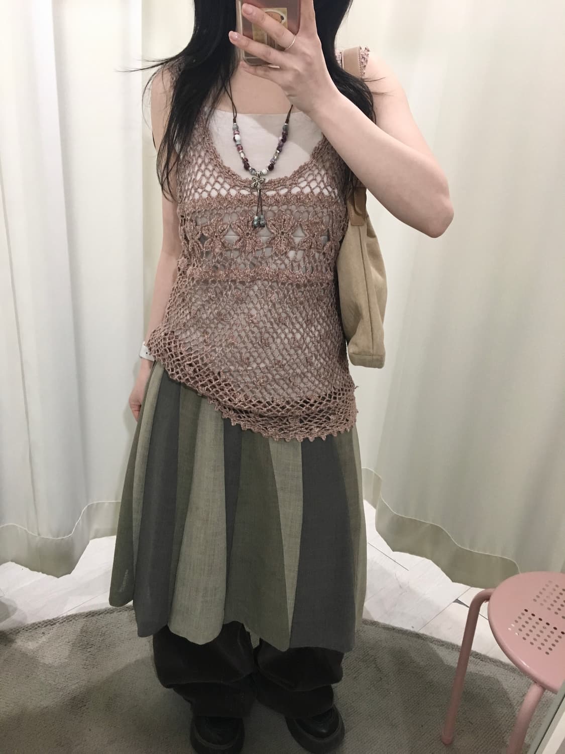 natural stripe skirt 상품이미지3