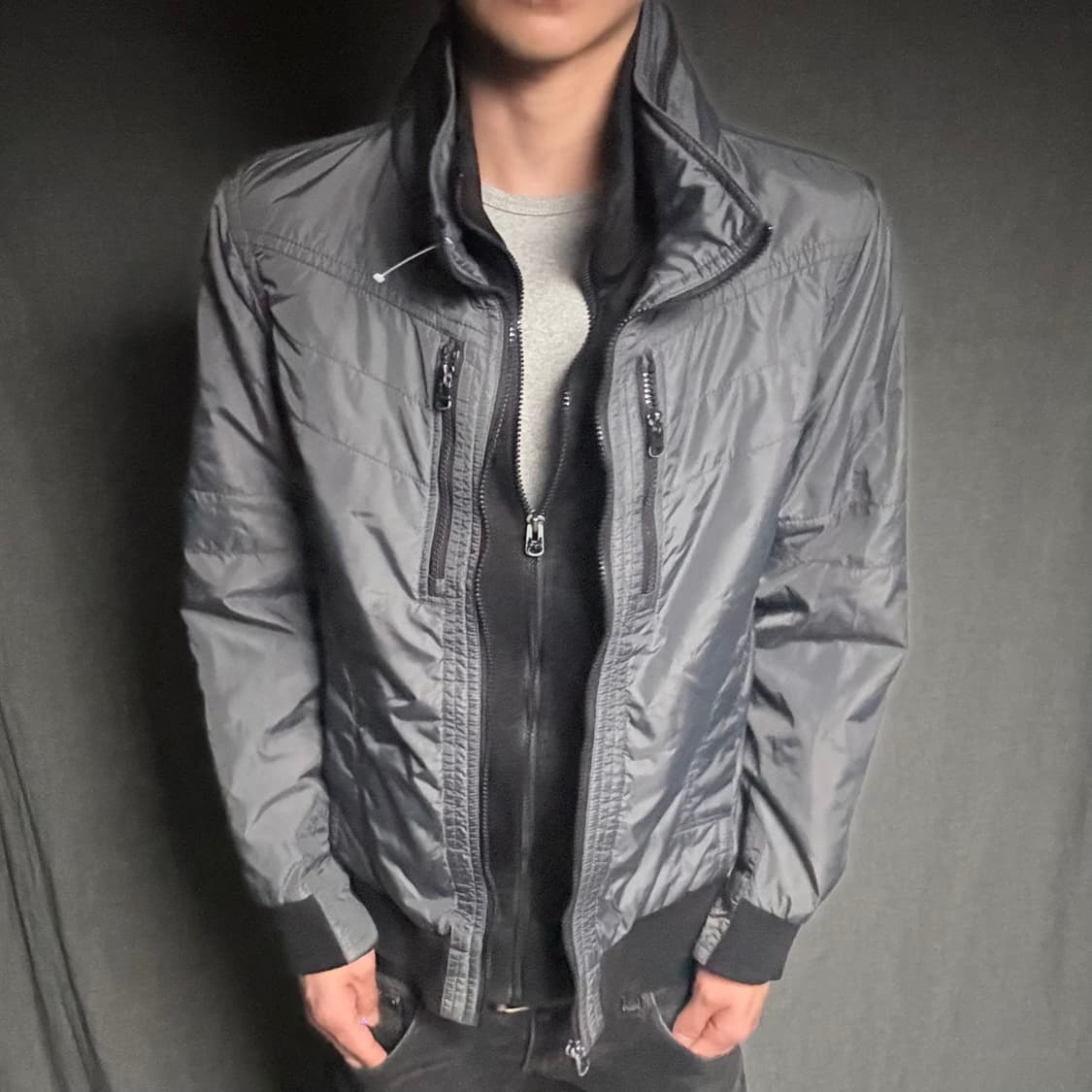 double zip-up nylon jacket 상품이미지2