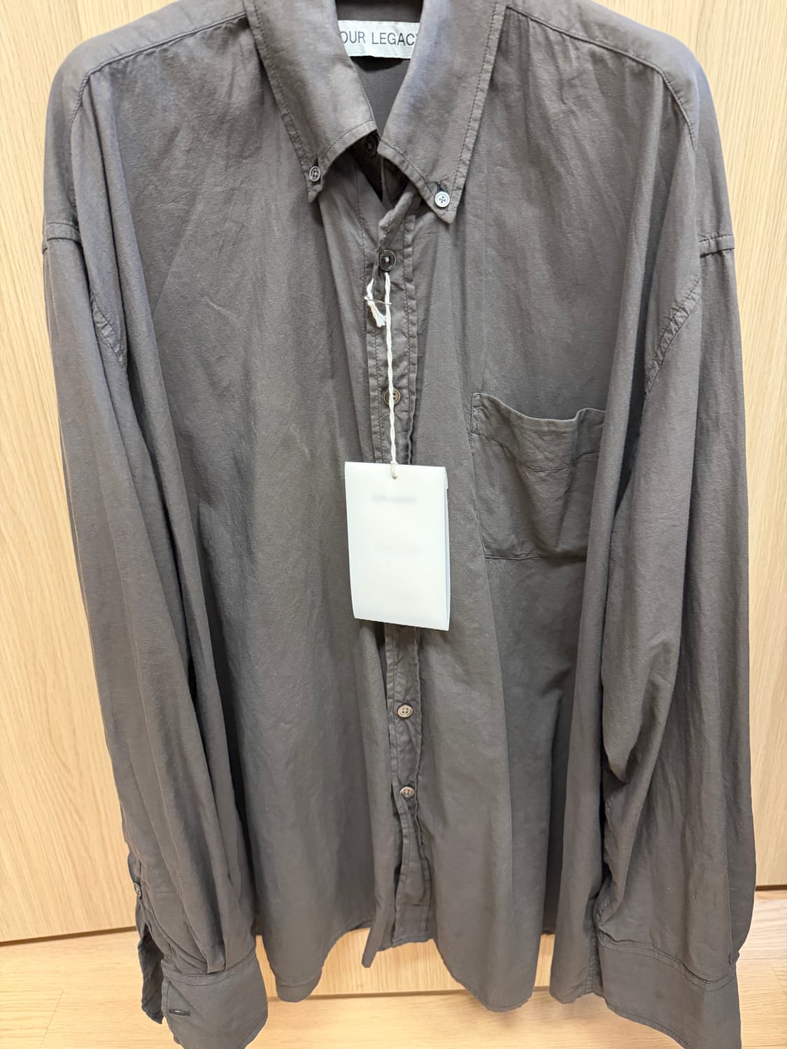 아워레가시 버로우드셔츠 브라운 46 상품이미지3