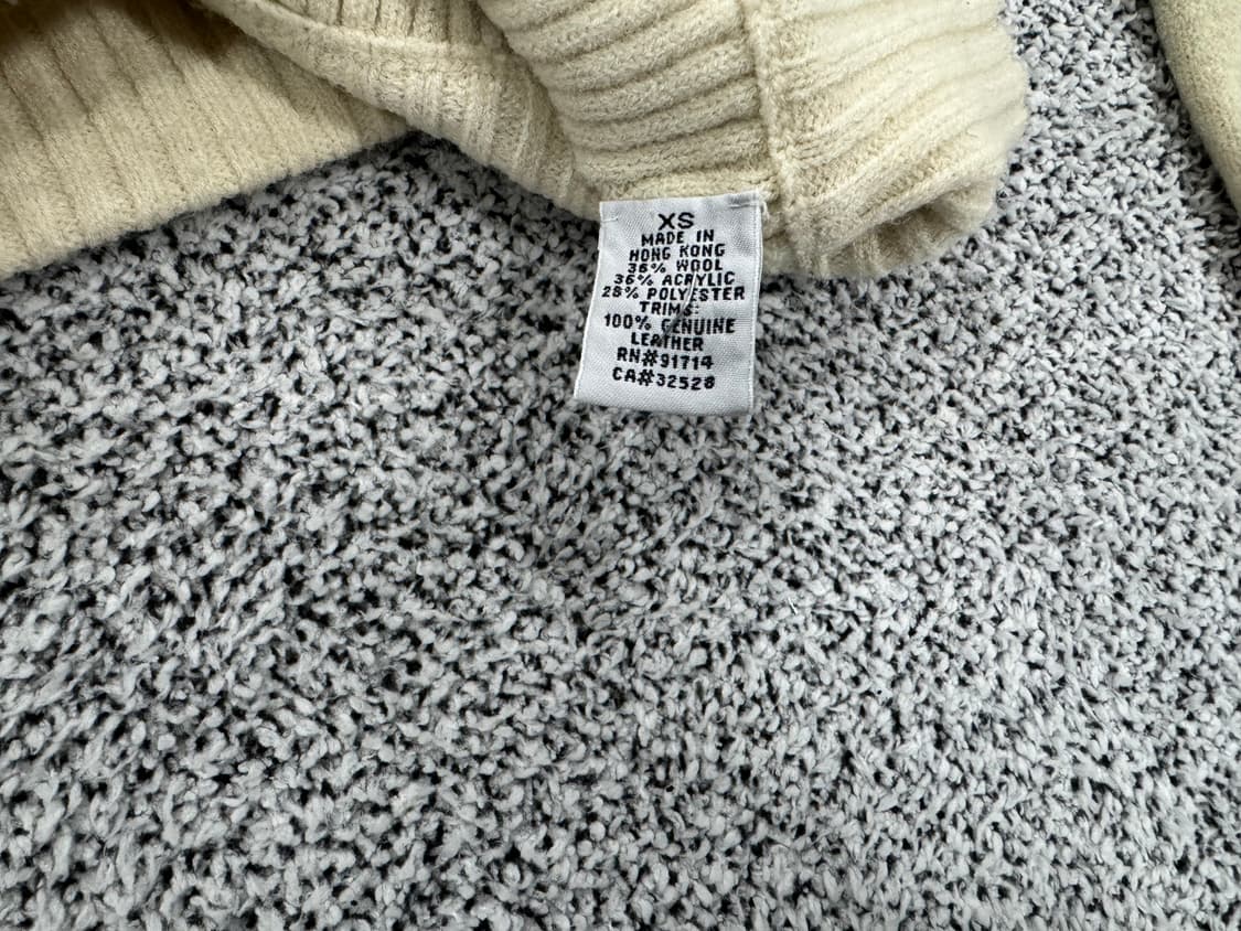 AX 알마니익스체인지 울혼방 레더 니트집업 상품이미지5