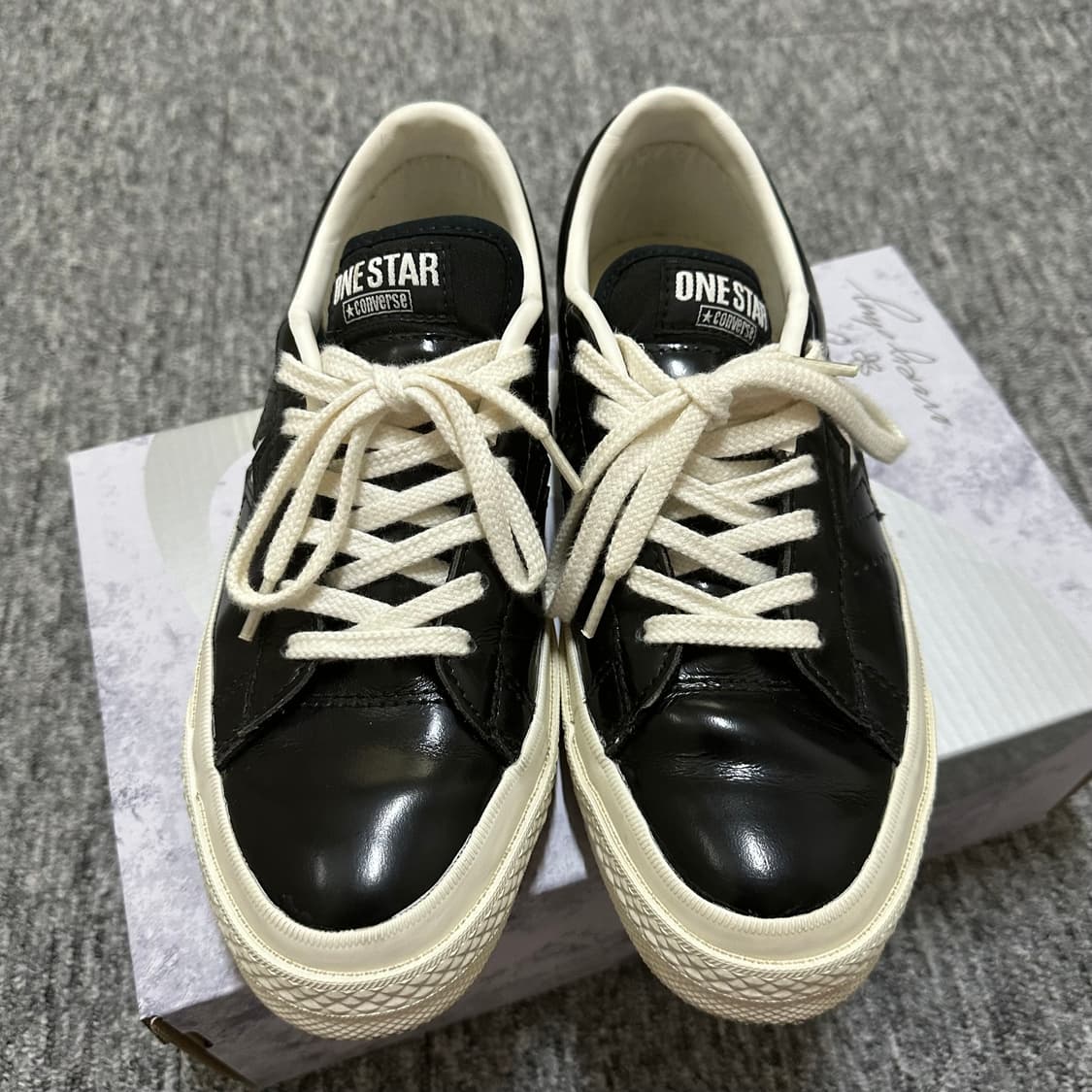 컨버스 원스타 로우 한별 블랙 230사이즈 상품이미지2