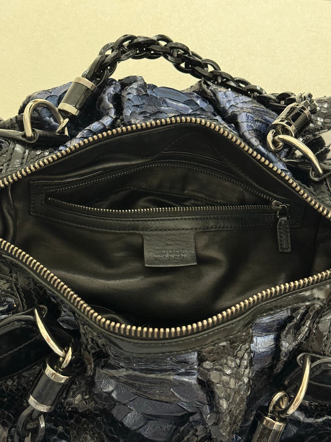 구찌 갤럭시 파이톤 톱 사첼/핸들백 상품이미지7