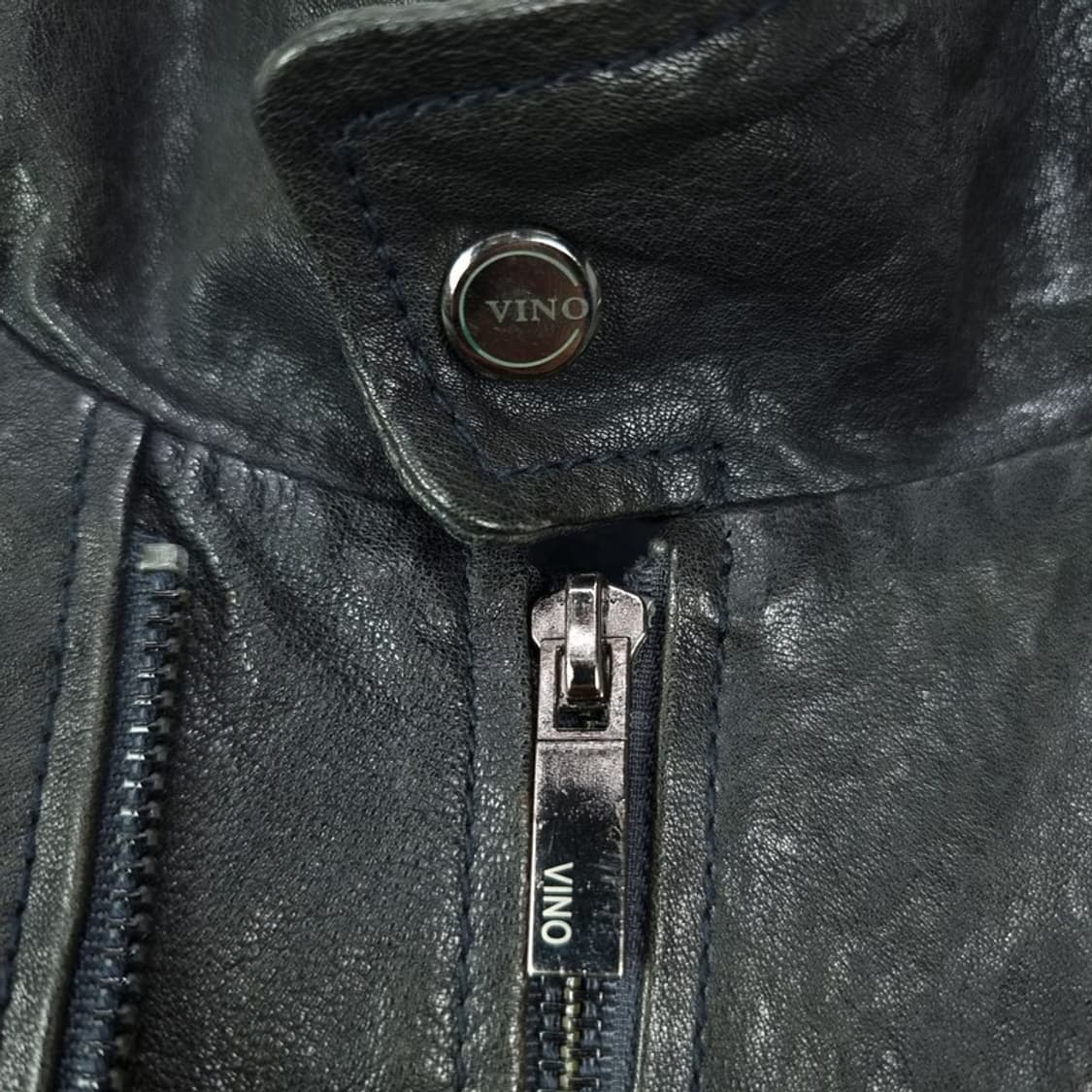 [빈티지] 리얼 램스킨 양가죽 집업 레더 자켓 블랙 M19903 상품이미지7