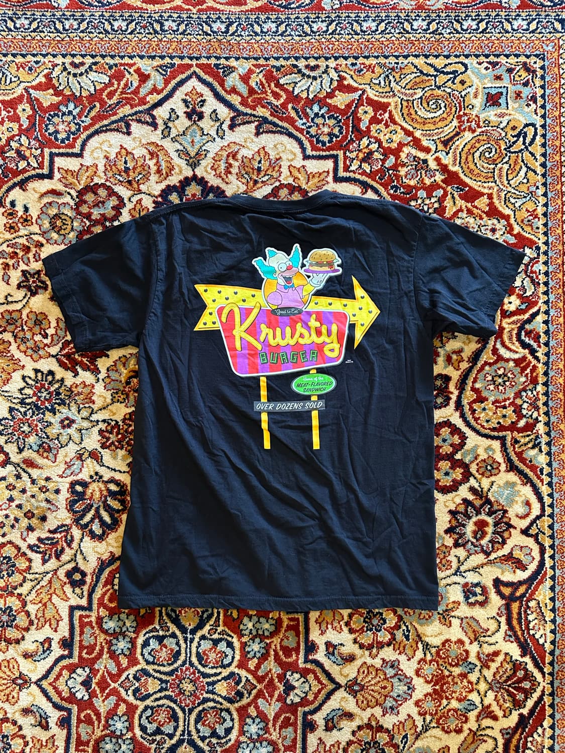 THE SIMPSONS '크러스티 버거' 양면 로고 블랙 티셔츠 - L 상품이미지5