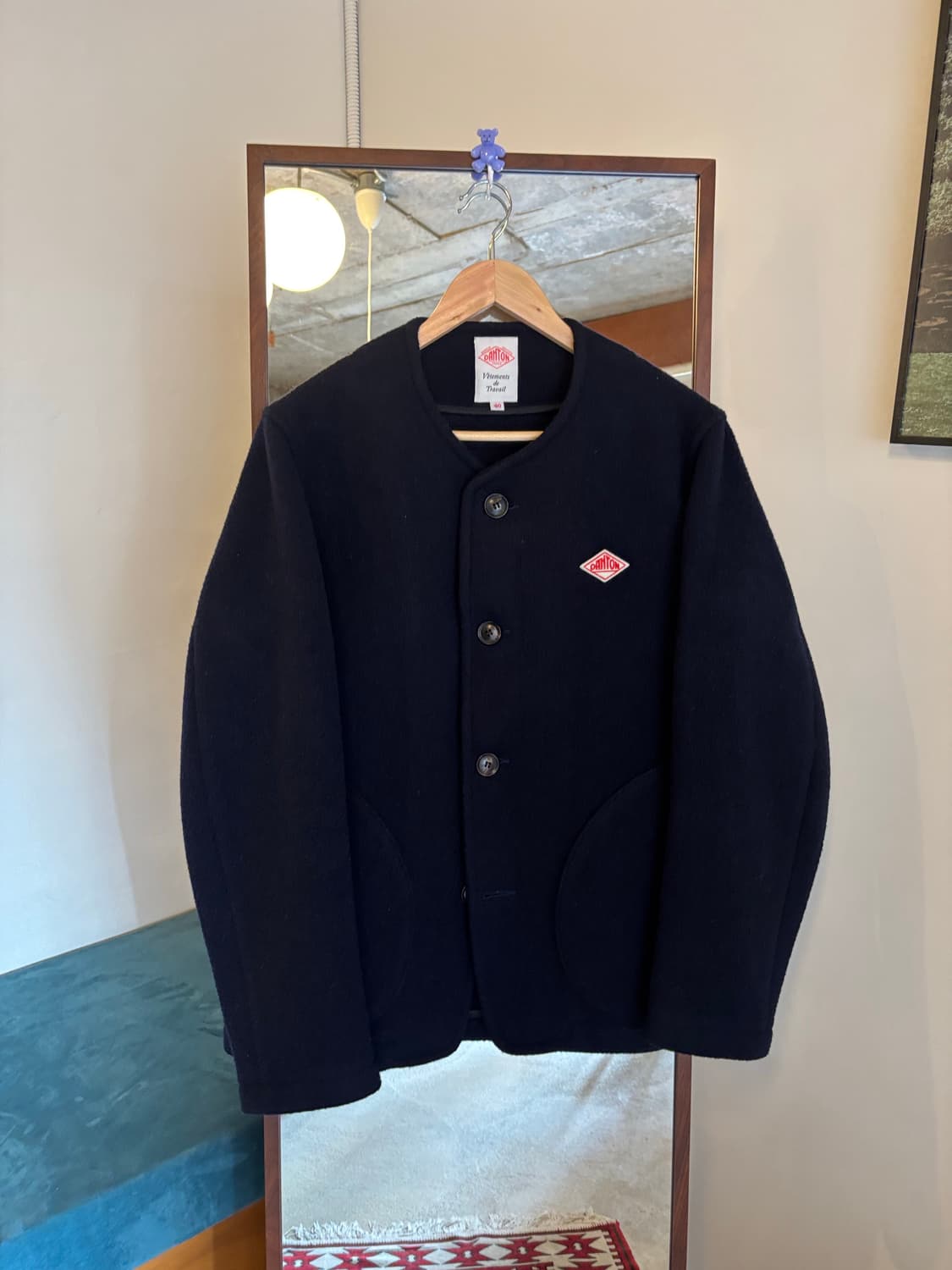 단톤 네이비 카라리스 울 자켓 상품이미지2