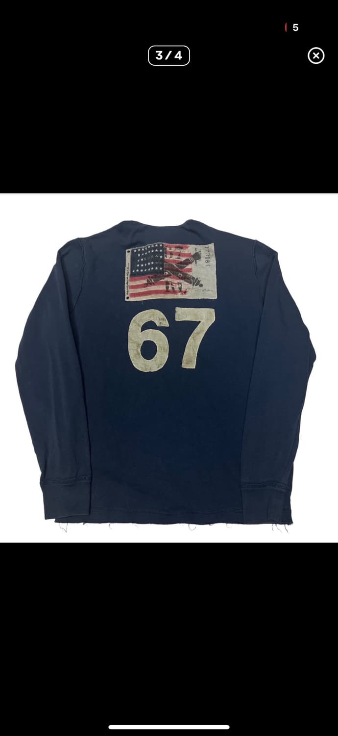 폴로진스 빈티지 밀리터리 네이비 카라티 S 상품이미지2