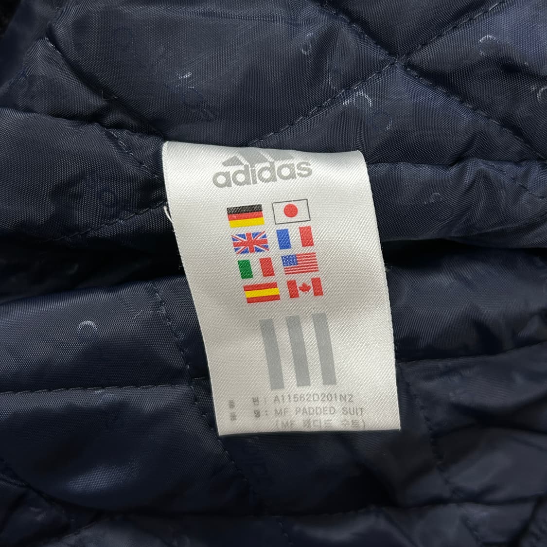 아디다스 네이비 올드스쿨 누빔자켓(100) 상품이미지3