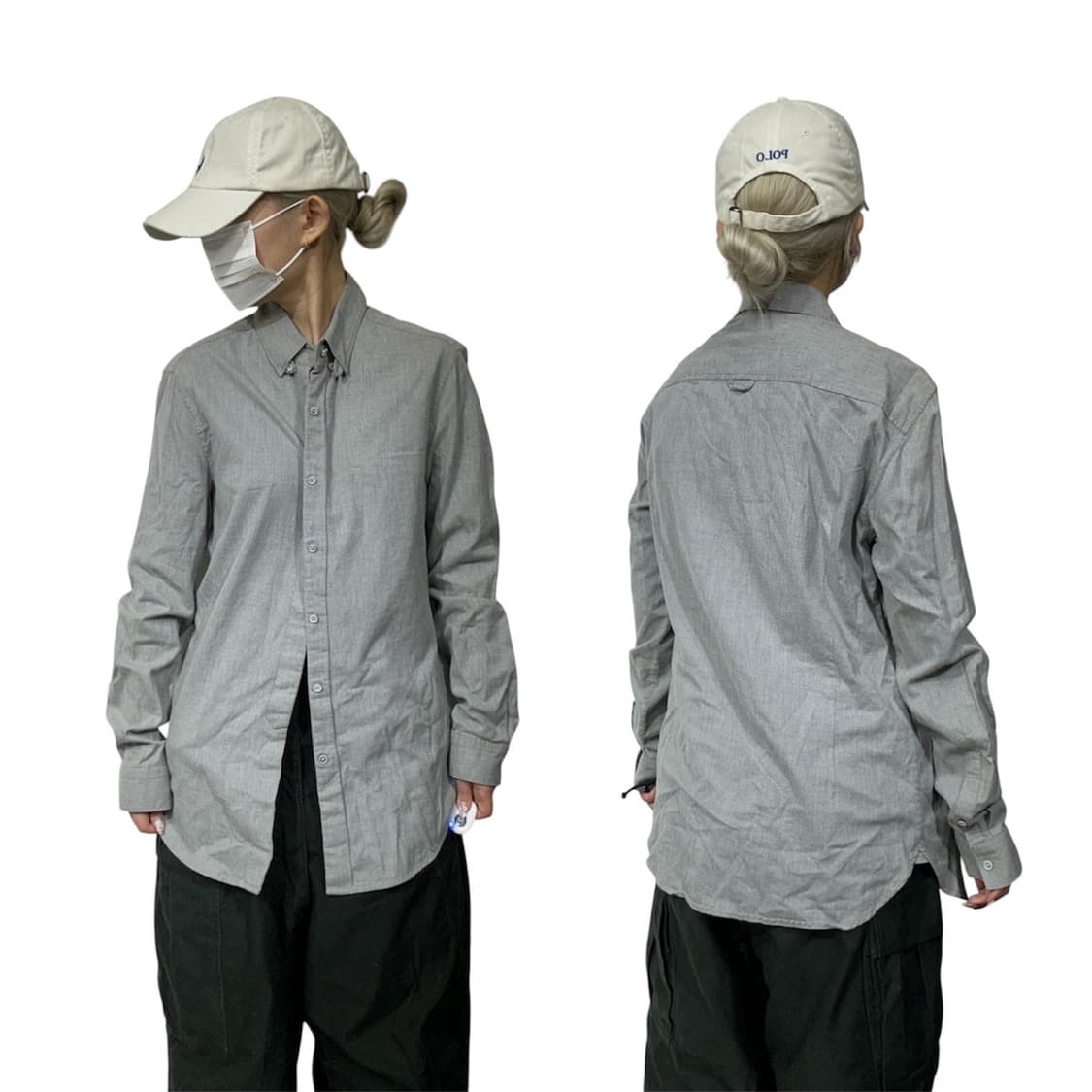 솔리드옴므 우영미 오버핏 그레이 셔츠 100  상품이미지1