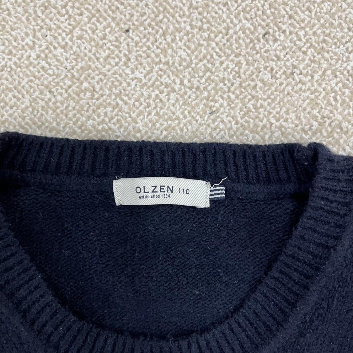 [110] 올젠 울 라운드넥 니트 스웨터 0115M1 상품이미지2