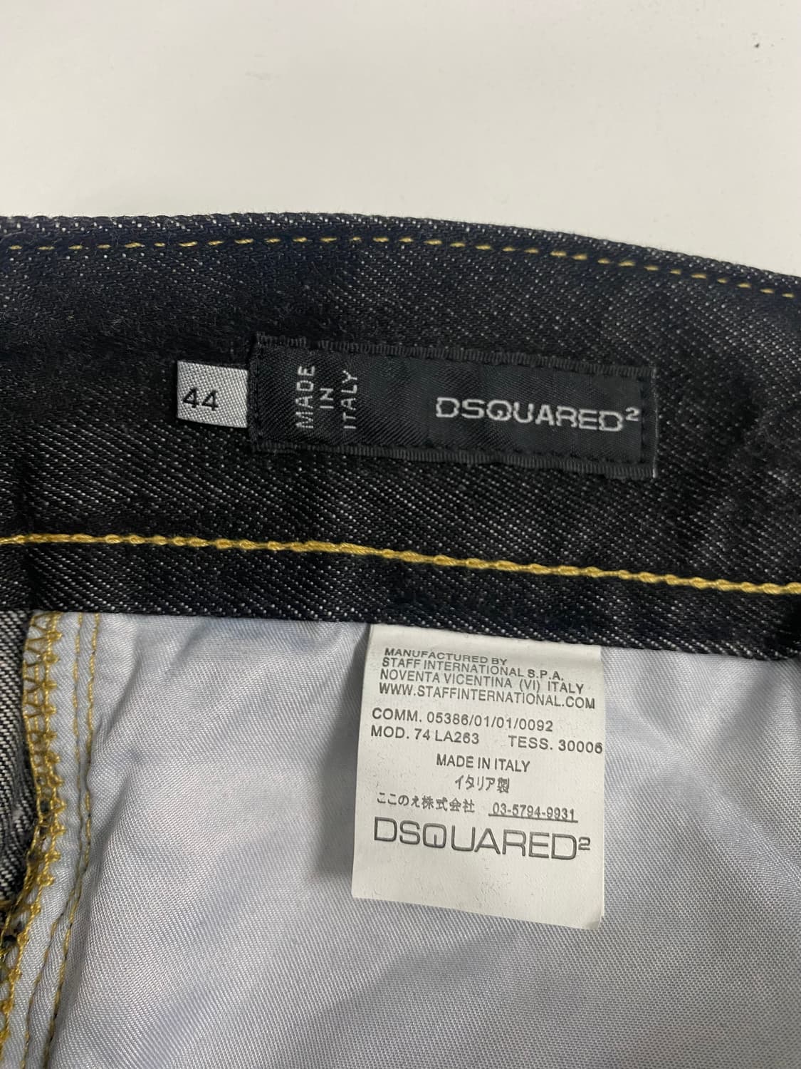 디스퀘어드2 페인팅 벨티드 데님팬츠-44사이즈 상품이미지5