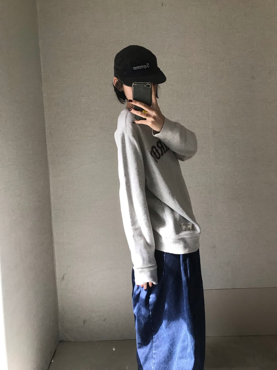 버카루 빅로고 멜란지 맨투맨 상품이미지3