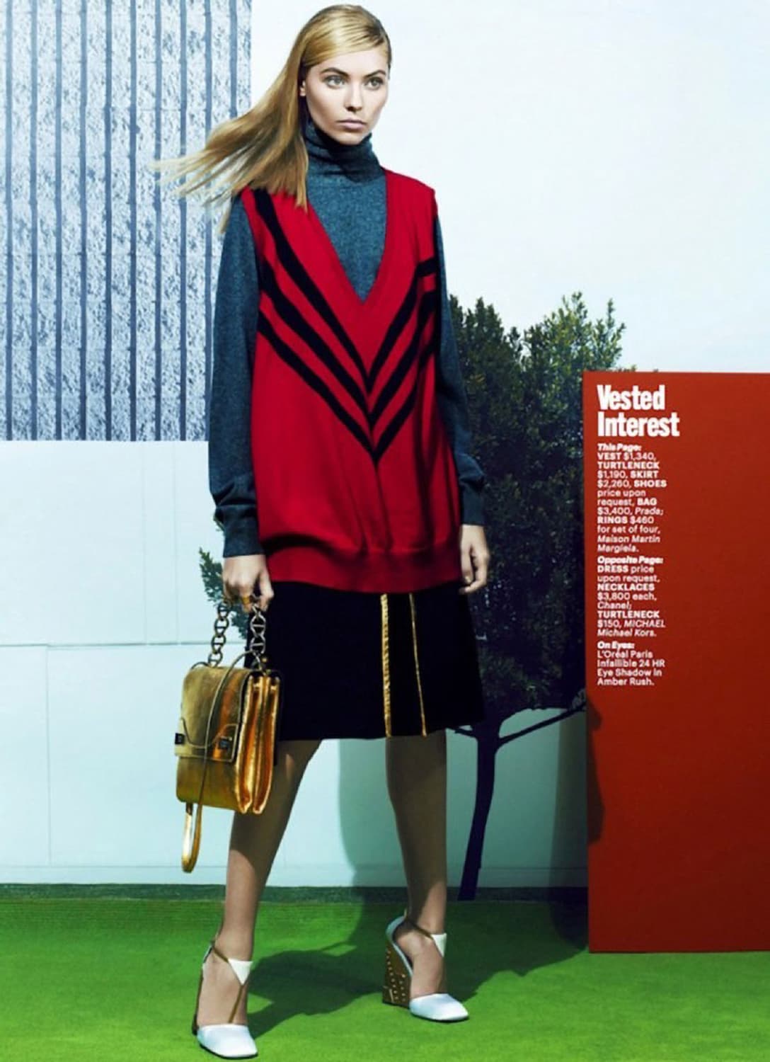 프라다 FW14 울-캐시미어 슬리브리스 스웨터 상품이미지7