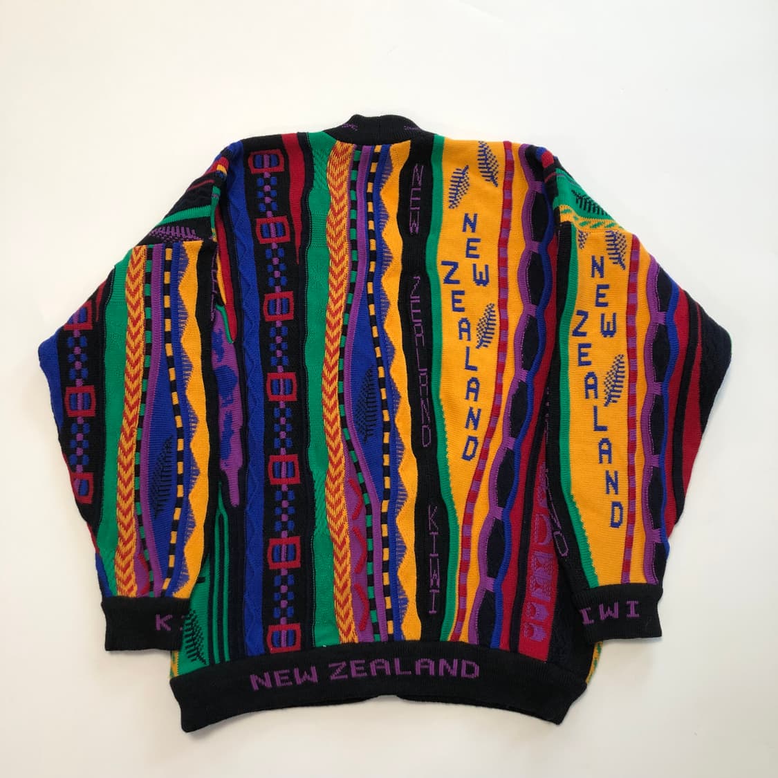 뉴질랜드 울 쿠지패턴 니트 가디건 상품이미지2