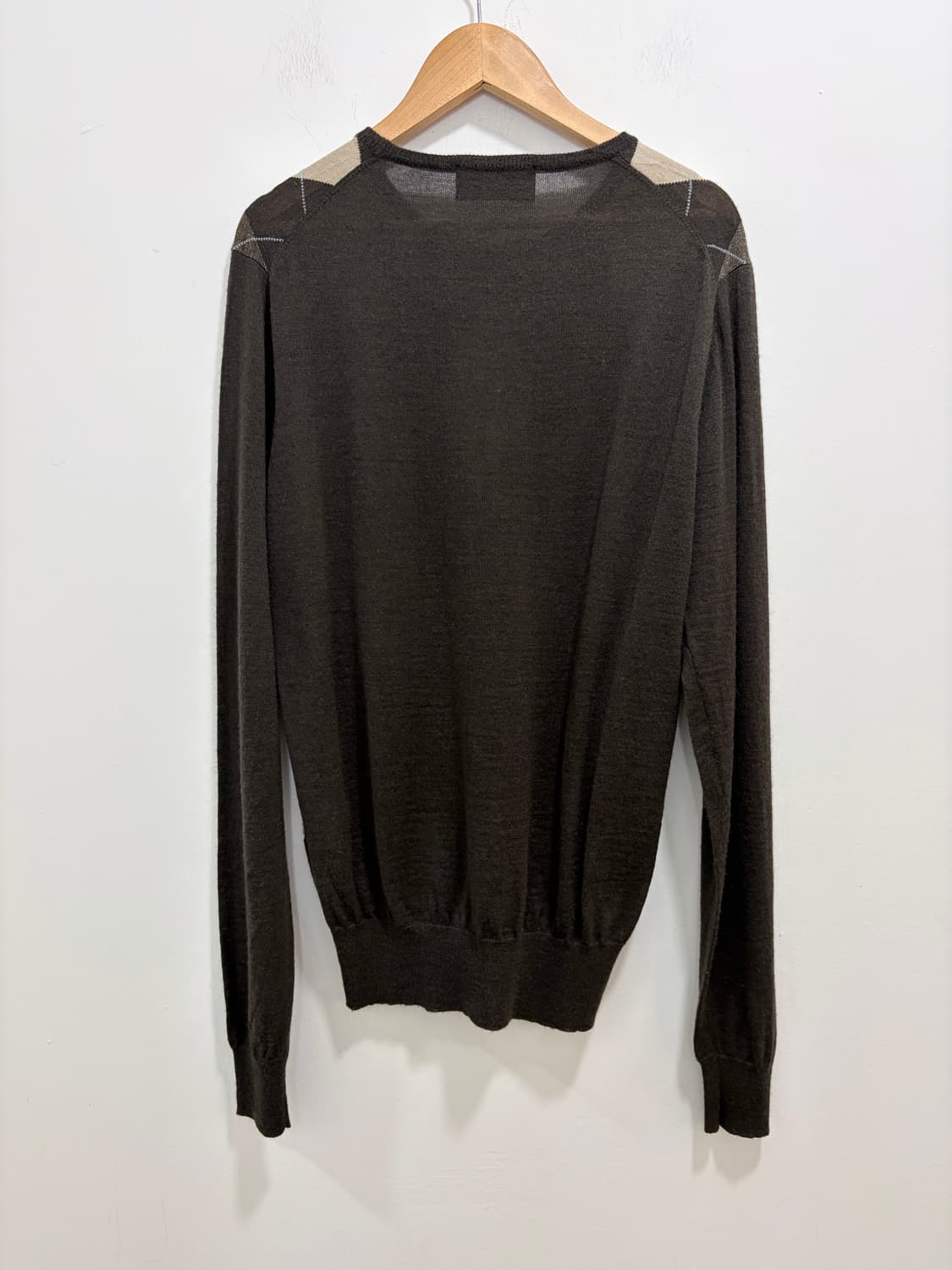 Beams 브라운 아가일 니트 스웨터 상품이미지9