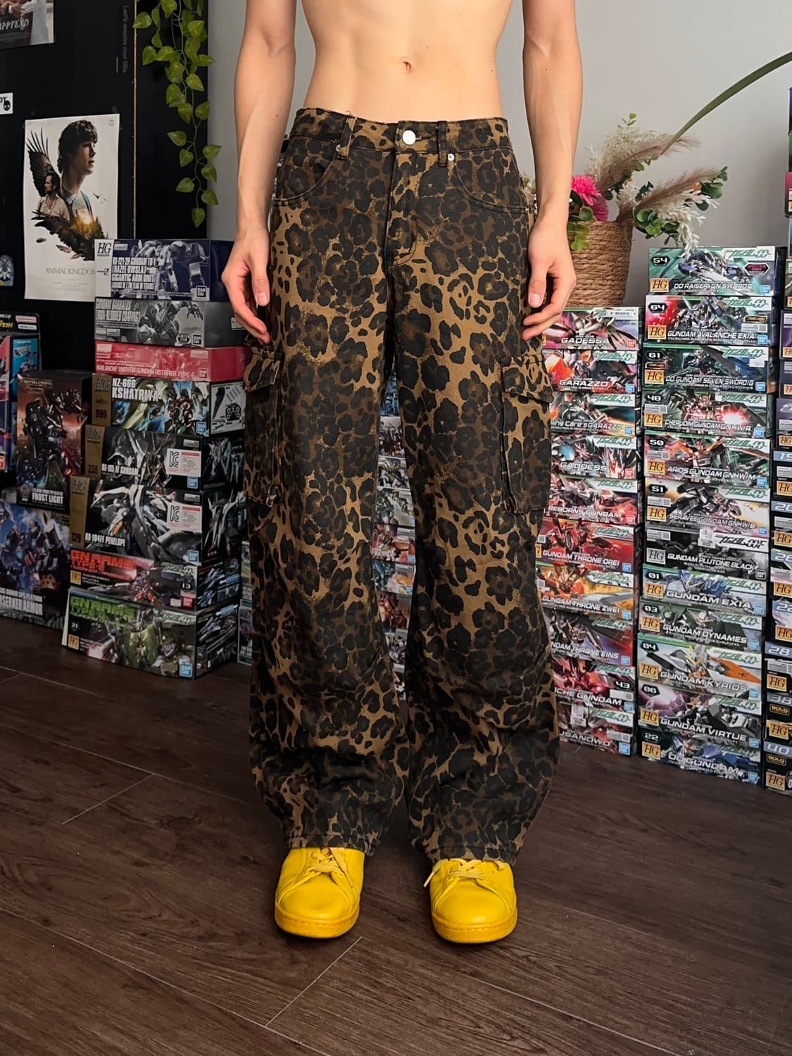 올오버 레오파드 카펜터 팬츠 상품이미지5