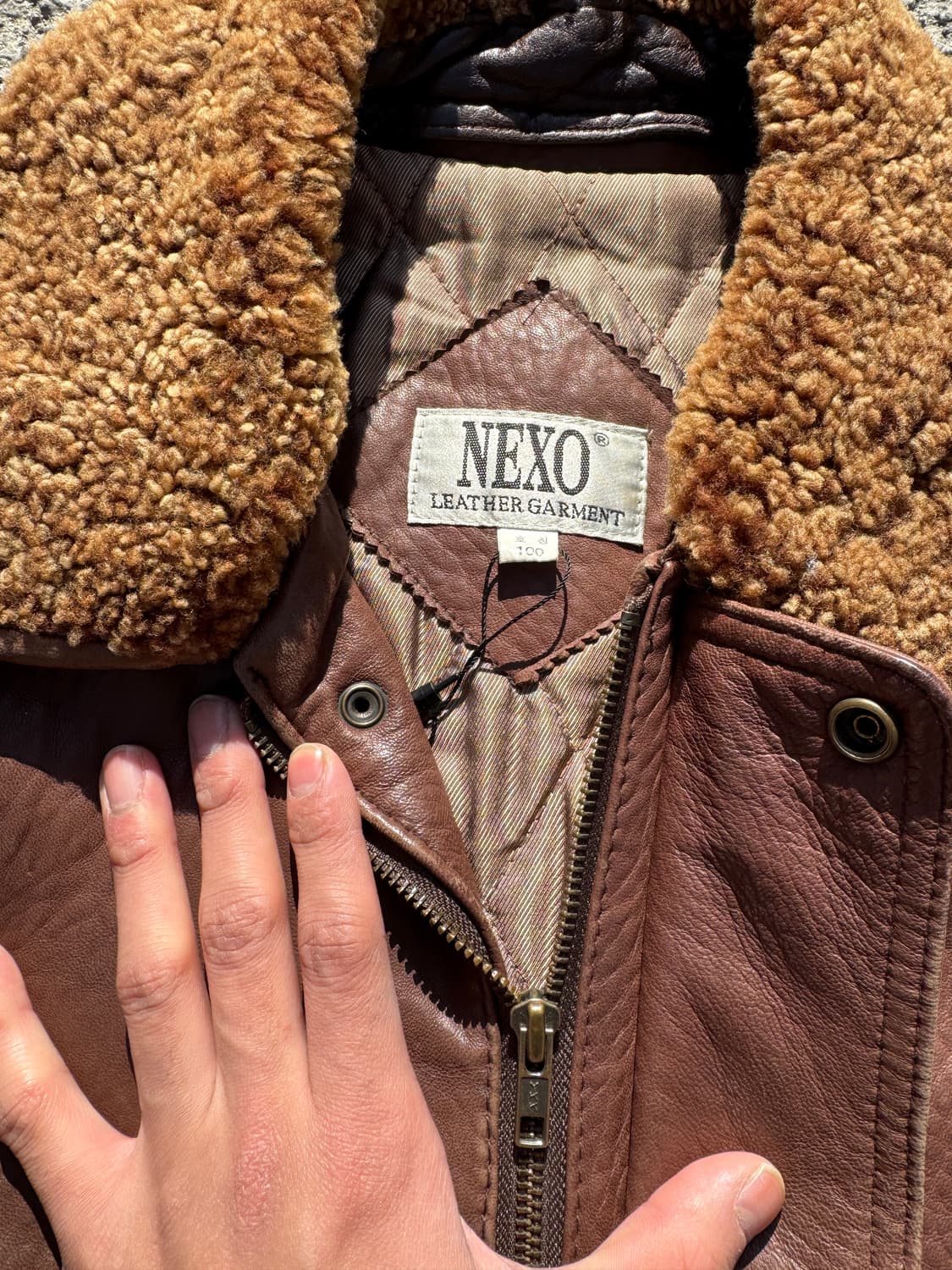 90's 양가죽 레더 퀄팅 가죽자켓 B81 상품이미지4