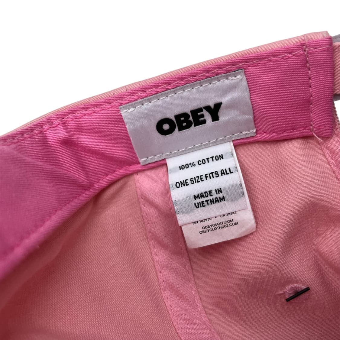 오베이 센터로고 딸기핑크 스냅백 (새상품) 상품이미지8