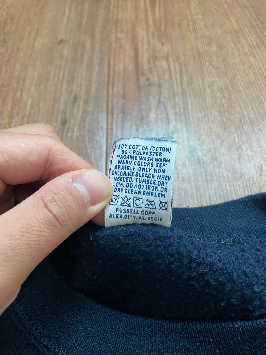 90s 러셀 애슬레틱 스웻셔츠 네이비 미제🇺🇸 상품이미지4