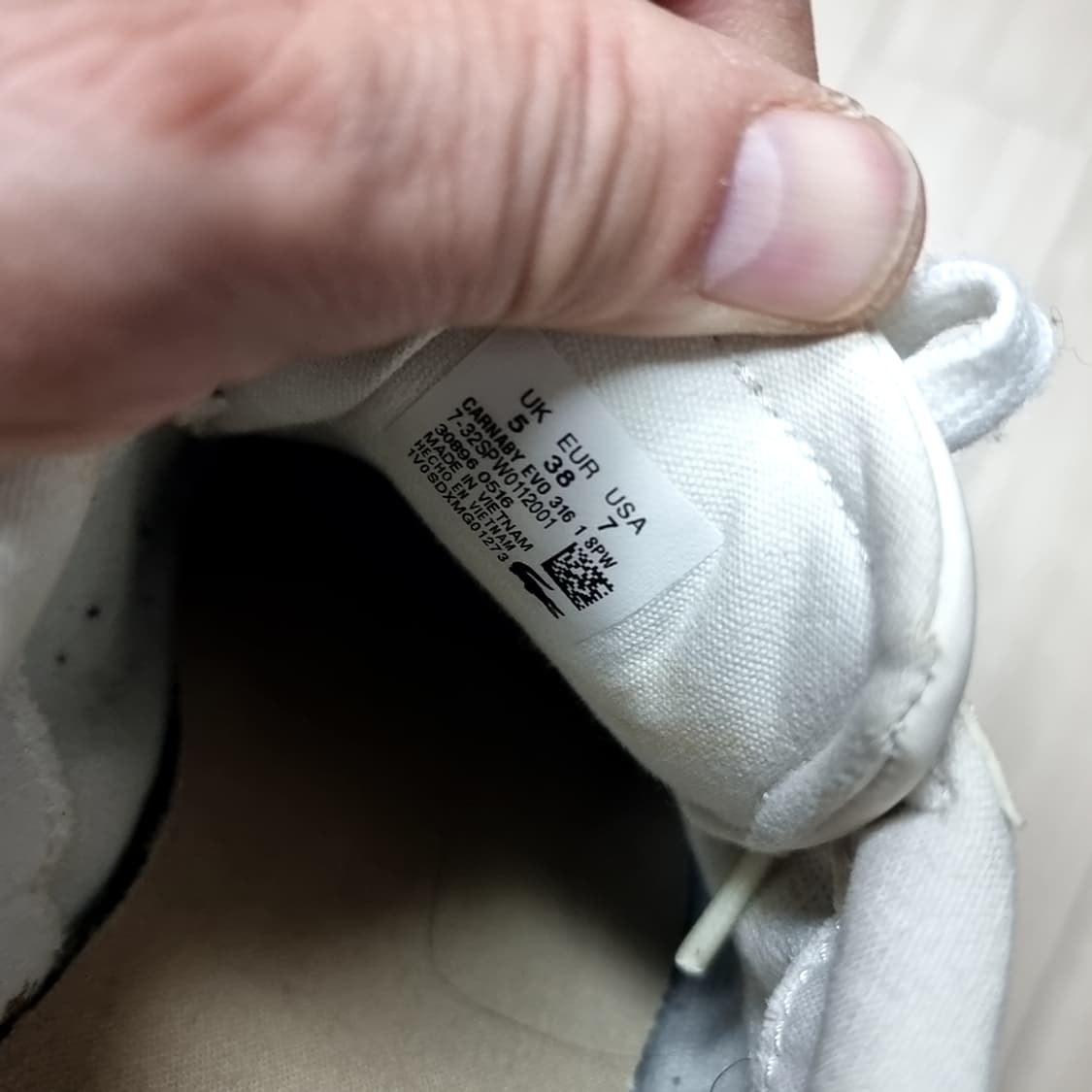 라코스테 흰색 스니커즈(240) 상품이미지7