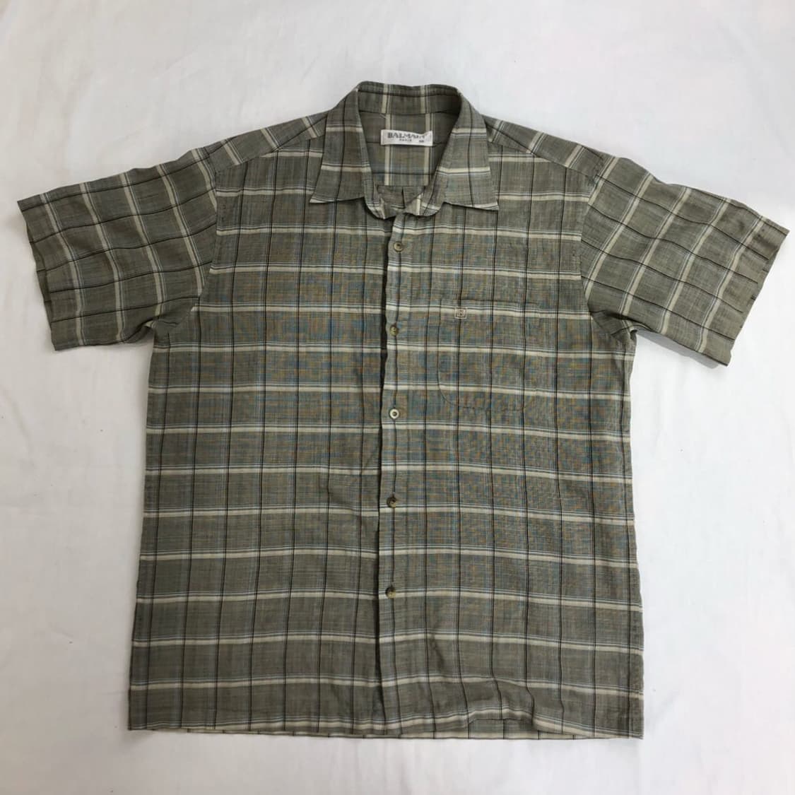 발망 체크 반팔셔츠 상품이미지1