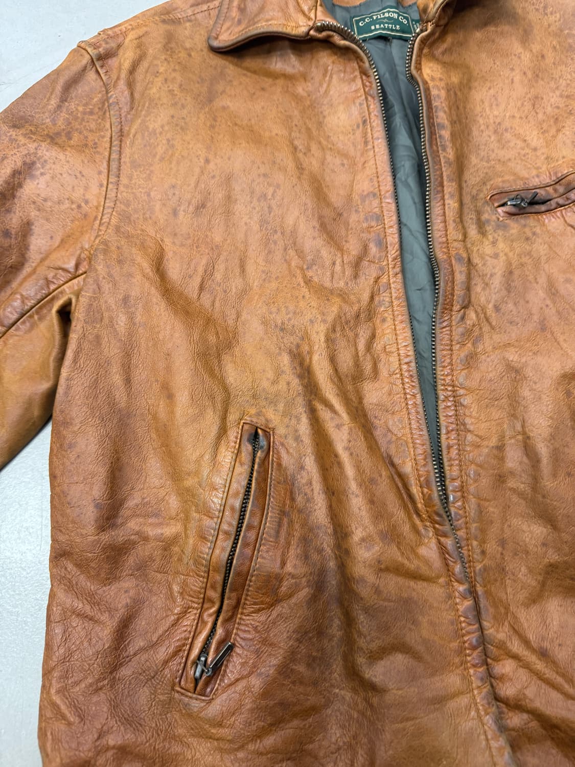 필슨 리얼 레더 블루종 자켓 M 상품이미지9
