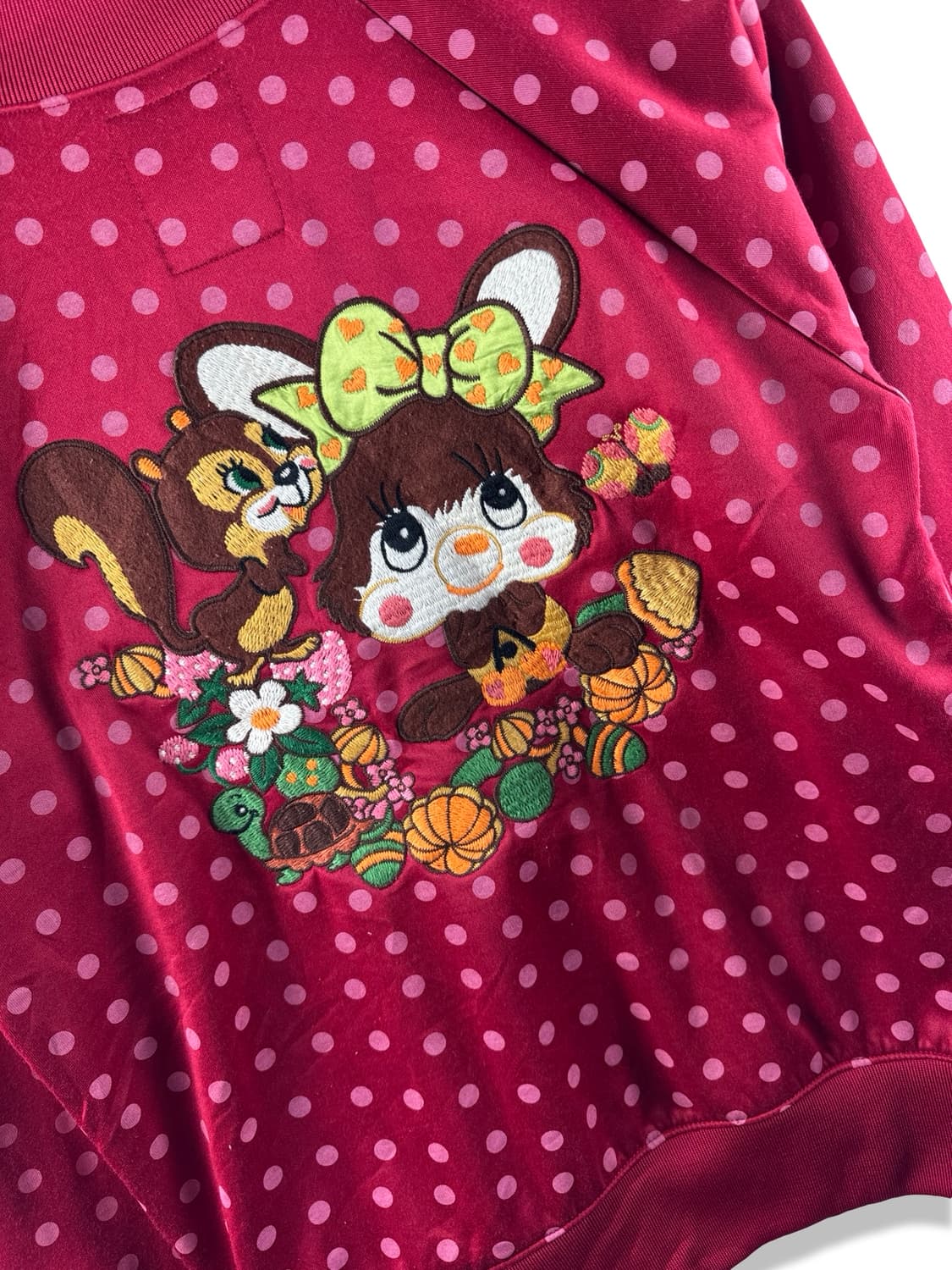 JPN 레드 도트 자수 져지2152 상품이미지5