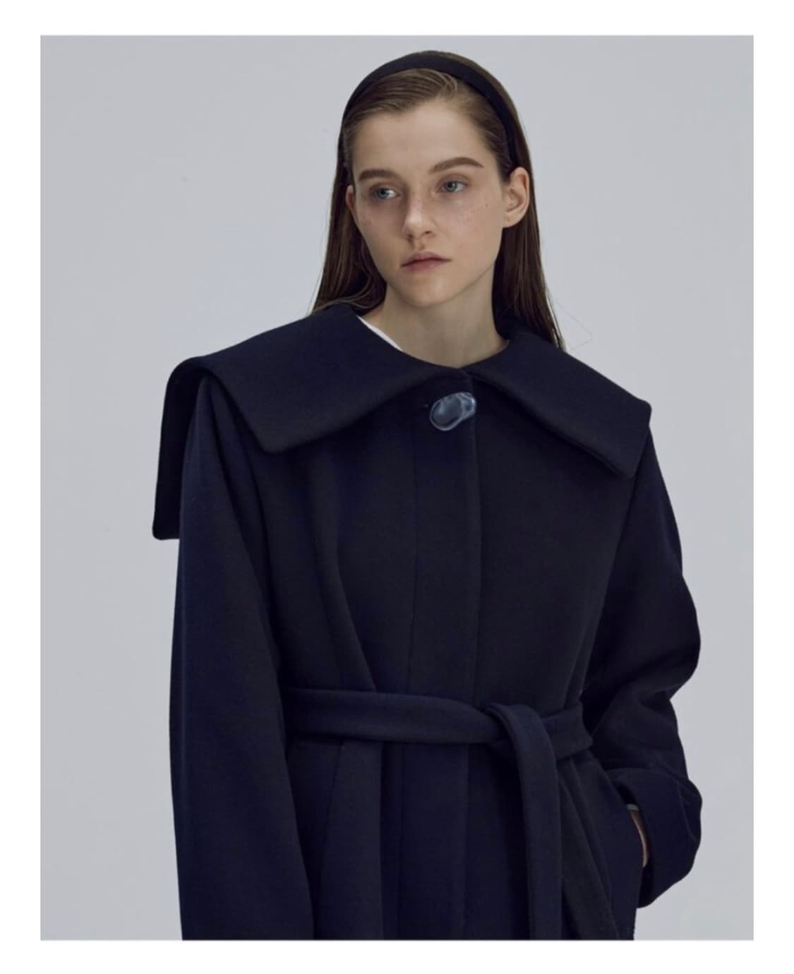 비뮤즈맨션 세일러 롱 코트 네이비 34 상품이미지1