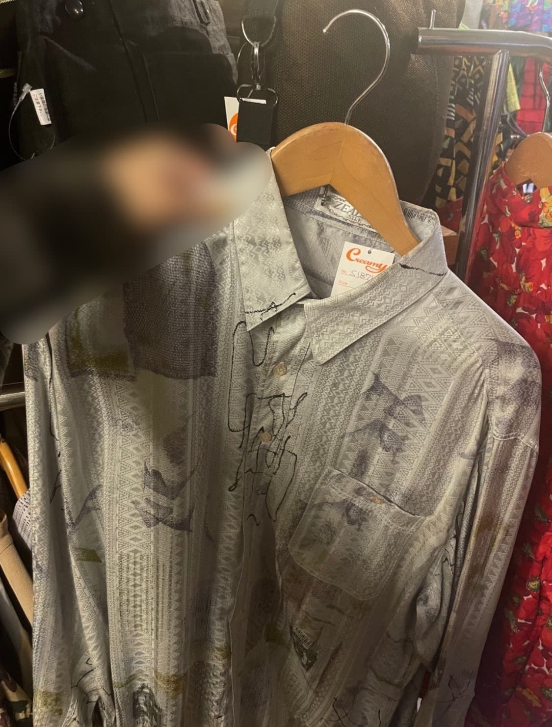 zealzip 일본 빈티지 패턴 셔츠 상품이미지1