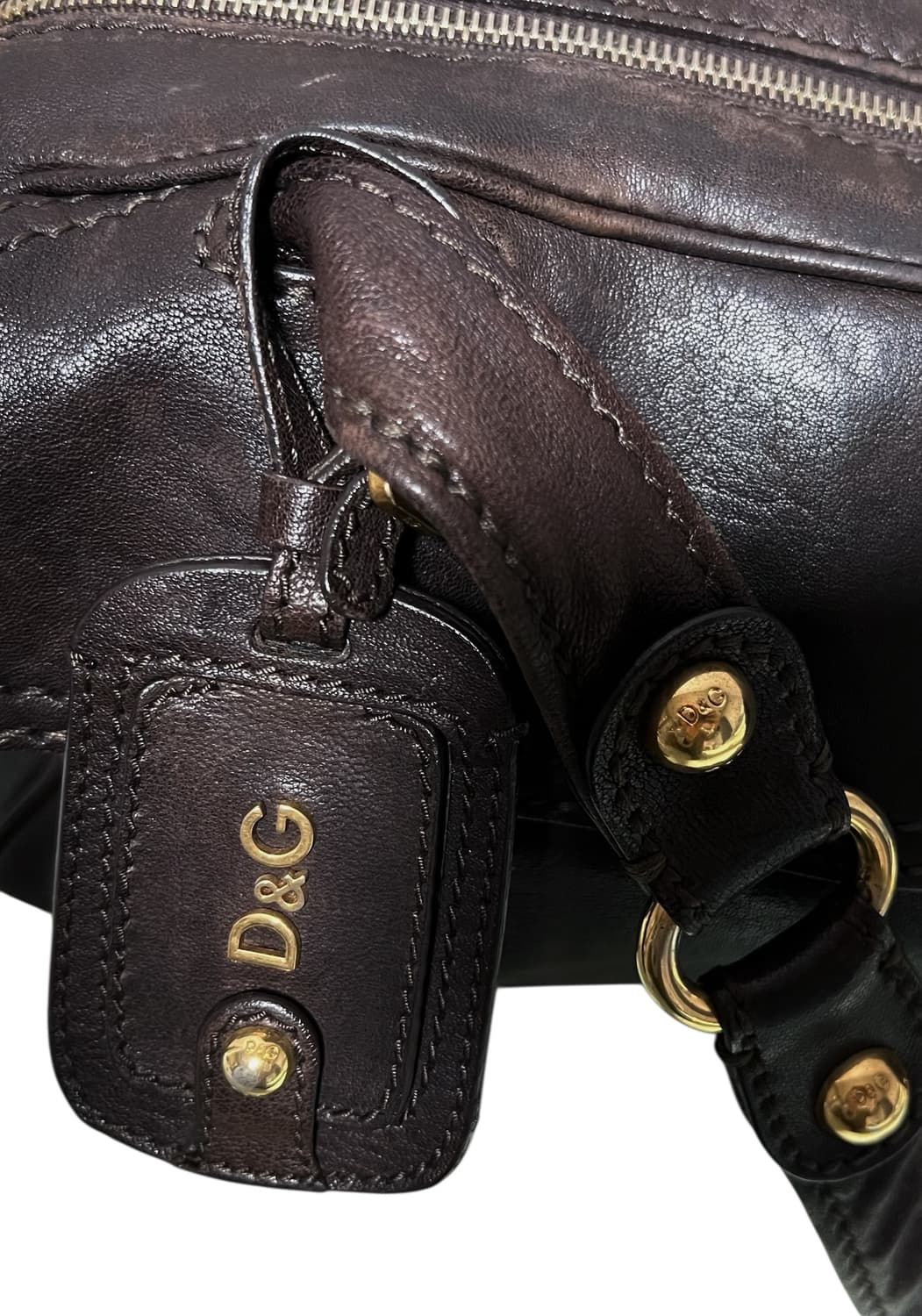 돌체앤가바나 D&G 가죽 토트백 브라운 상품이미지3