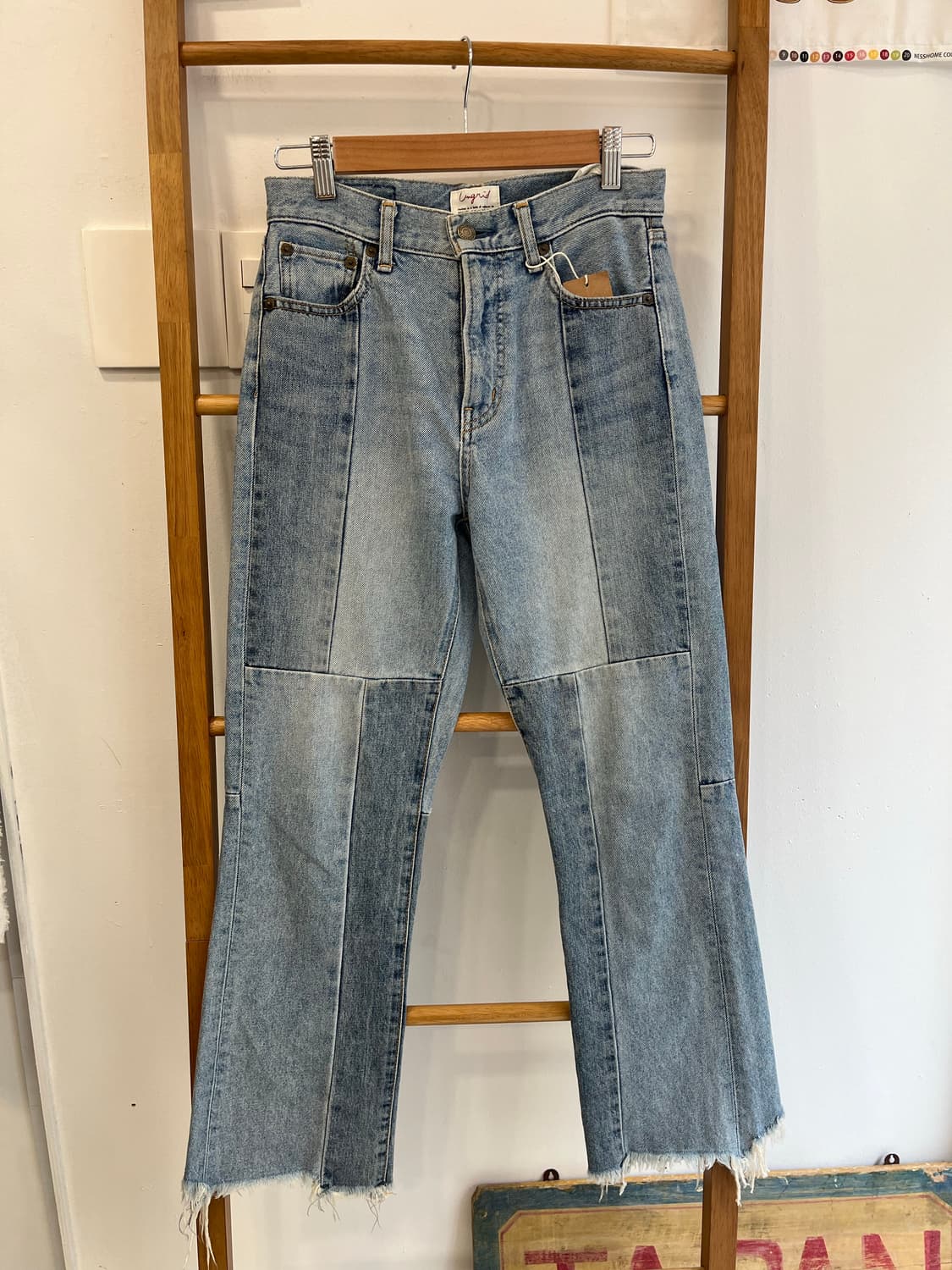 언그리드(Ungrid) 리메이크 패치워크 컷오프 데님 상품이미지1