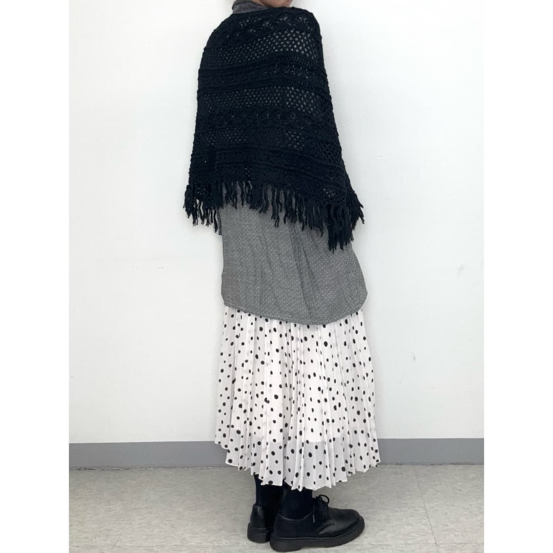 빈티지 블랙 케이프 판쵸 망토 상품이미지3