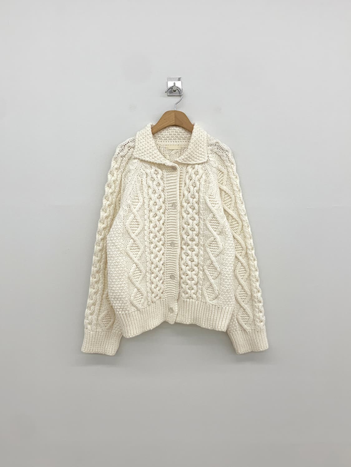 에이치모드 꽈배기가디건 아이보리 상품이미지1