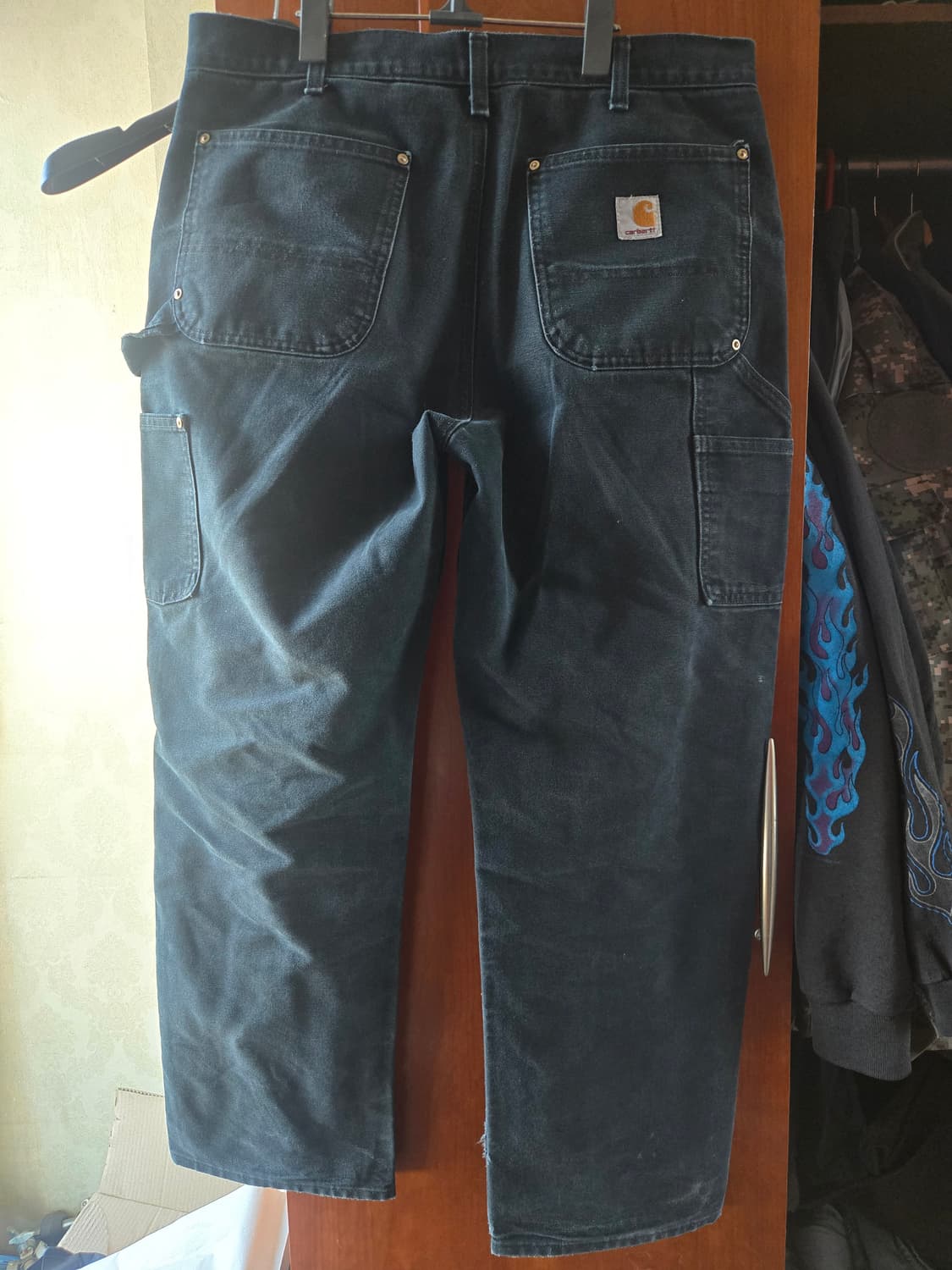 00s USA MADE 칼하트 더블니 블랙 상품이미지2