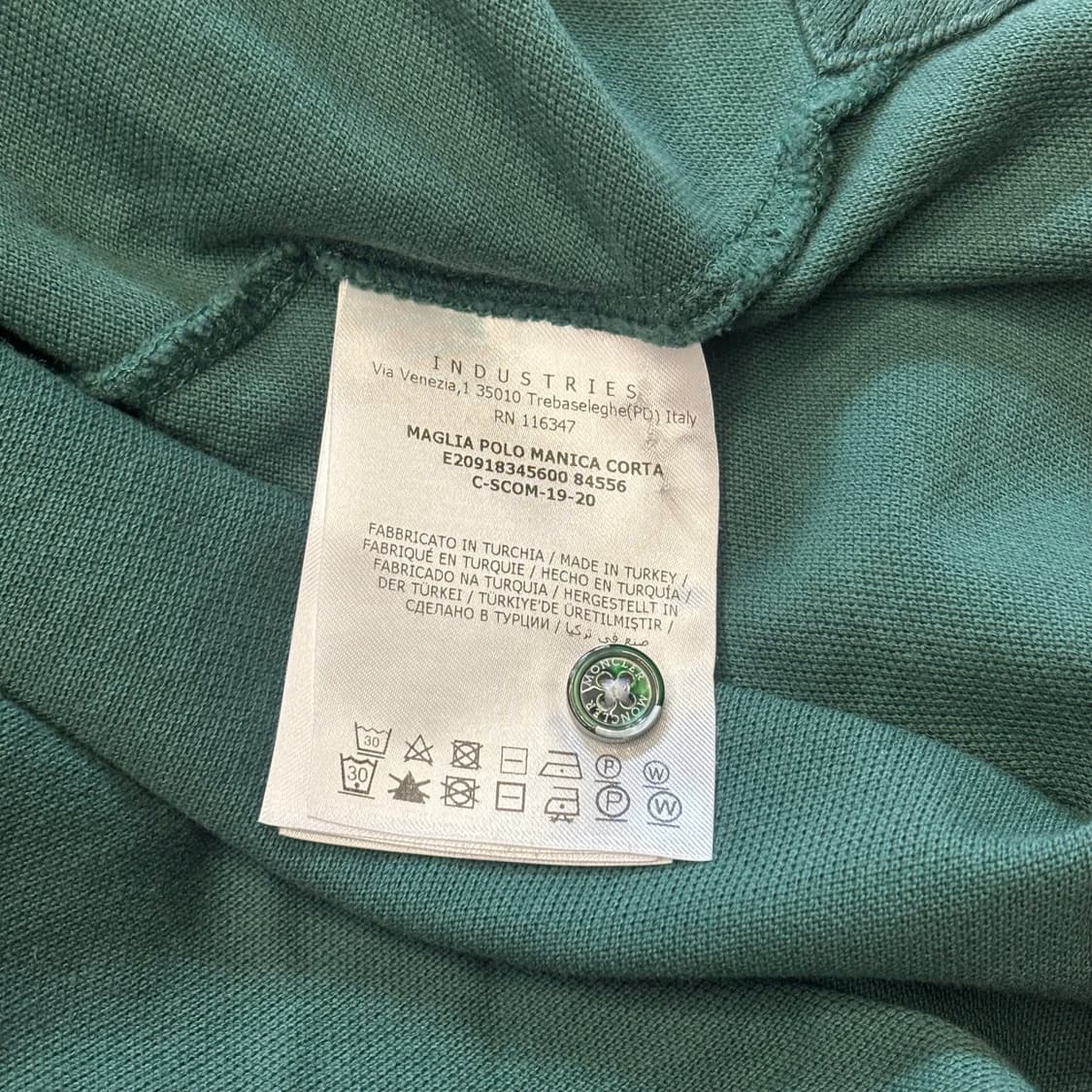 L 몽클레어 그린 카라 반팔티 상품이미지5